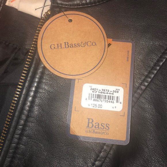 Black Leather G.H.Bass & Co. Jacket - Picture 2 of 2
